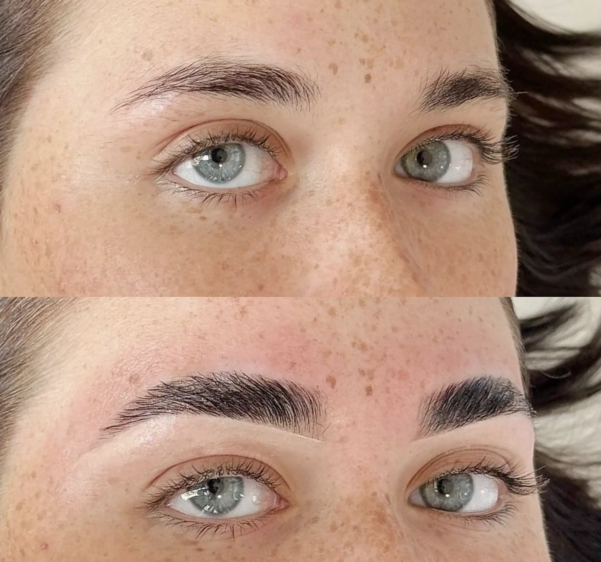 Eyebrow tattoo too dark